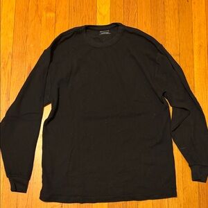 Galaxy By Harvic Men's Black Long Sleeve Thermal Tee